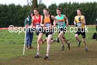 Zak Miller (Greater Manchester) and Jordan Rowe (Essex) lead from Iolo Llyr Hughes (North Wales) and Jack Crabtree(Surrey) during the under-17 mens Inter Counties Cross Country, Cofton Park, Birmingham. Photo: David T. Hewitson/Sports for All Pics